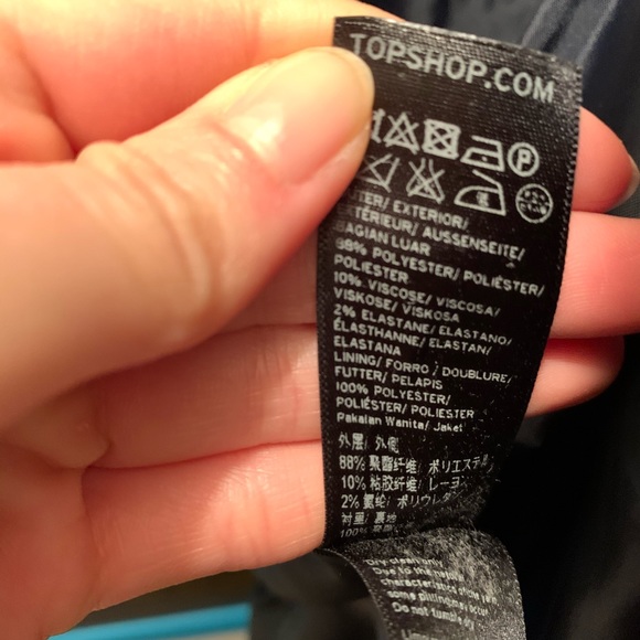 Topshop Navy Blue Coat - Picture 6 of 6